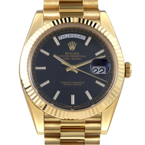 is rolex oyster perpetual day date gold water resistant|rolex day date 40 price.